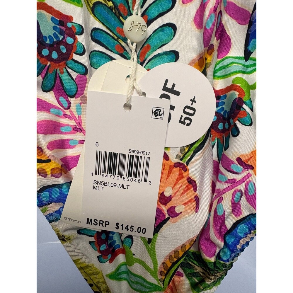 Sunshine 79 Women's One Piece Swimsuit Jungle Jive V Plunge Women's Size 6 - NWT - Picture 9 of 11